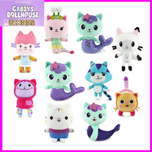 Gabbys Dollhouse Plush Toy Mermaid Doll Cat Soft Toy Stuffed Animal Dollhouse Accessories American Cartoon Anime Region