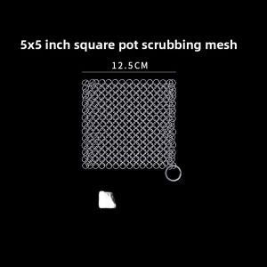 304 Stainless Steel Pot Cleaning Brush Kitchen Utensil Dishwashing Steel Wire Ball Non-Tangling Durable Household Tool