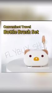 FLYBUY SHOP Silicone Milk Bottle Brush Portable Milk Bottle Brush Set Baby Special Washing Bottle Storage