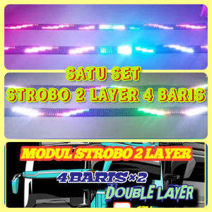 SATU SET STROBO 2LAYER 4BARISX2