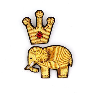Import Seiko Hand Embroidery All-Match Single Product Crown Brooch-Can Be Matching Funny Suit with Other Styles