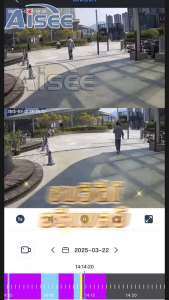 AISEE กล้องวงจรปิด wifi 4K กล้องวงจรปิดไร้สาย2 เลนส์ เลนส์คู่ หน้าจอคู่ 8MP Wireless wifi CCTV cameras มีอินเทอร์เฟซเครือข่าย เสียงสองทาง การหมุนPTZ