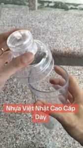 Bình Lắc Shaker Nhựa Việt Nhật 600ml  Bình Pha Chế Batender Có Chia Vạch 0103 ( Đã bao gồm nắp )