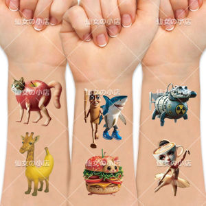 Miếng Dán Chống Nước Hình Động Vật Hoạt Hình Trung Quốc Cổ Đại Cho Trẻ Em Mẫu Giáo Miếng Dán Trang Trí Tay Cho Bé Trai Và Bé Gái
