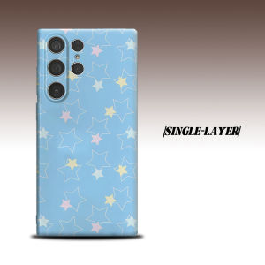 Pastel Sky Star Grid For Samsung Galaxy S26 S25 S24 A56 A36 Dual Layer Luxury Fashion Full Lens Protective Case