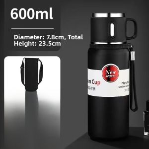 High-End 316 Stainless Steel Outdoor Portable Insulated Tea Water Separation Travel Mug Large Capacity Thermal Water Bottle