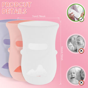 3Pcs Silicone Bottle Sleeves for Dr. Browns Glass Baby Bottles Food-Grade Silicone Bottle Sleeves Insulated Baby Bottle Cover