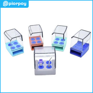 4Holes Dental Ultrasonic Scaler Tips Holder Stand Odontologia Low Speed Burr Disinfection Storage Box for RA Burs Dentistry Tool