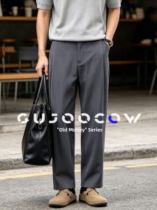 GUJOOCOW | Quần Nam Phong Cách Cổ Điển Mùa Hè Nhẹ Dàng Ôm Thẳng Chín Mươi Phần Trăm