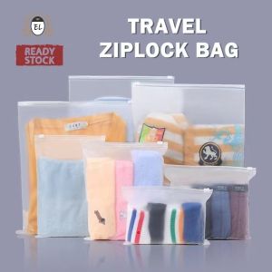 Matte Ziplock Bag Travel Zipper Stoage Clothes Packing/Beg Zip Simpanan