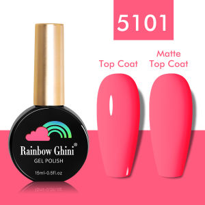 Rainbow Ghini 15ml Neon Gel Nail Polish Candy Fluorescence Colors Semi Permanent UV Varnish Hybrid Gel Paint Nail Art Glue Bar