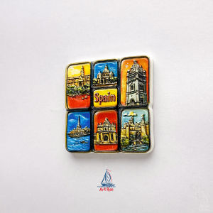 Travel Souvenir Magnetic Refrigerator Stickers Decorative Iron Artwork Building Pattern Home Decorations Chinese Style Magnet