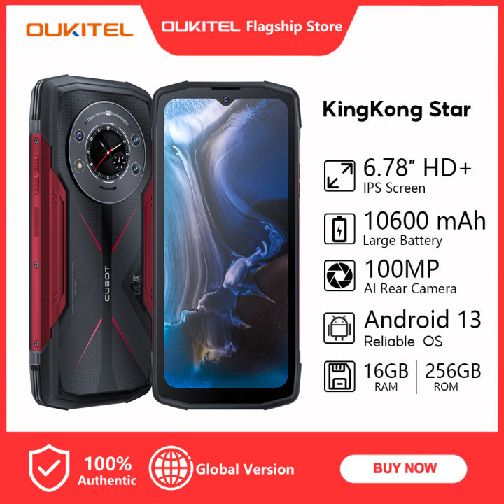 Cubot Kingkong Star 5G Rugged Smartphone 12GB RAM 256GB ROM 6.78 2K Screen  MT6833 Processor 10600mAh Battery Android 13 Phone