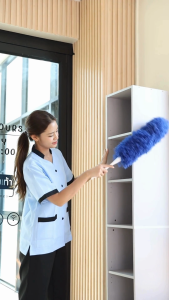 🚛🇹🇭 เสื้อแม่บ้าน คอจีนวี เสื้อพนักงานทำความสะอาด มีกระเป๋า ใส่สบาย คล่องทุกการเคลื่อนไหว S-4XL