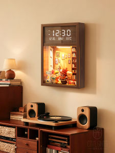 CTYLIGHTZ | Lighting No-drill Shelf for Display with Clock Function