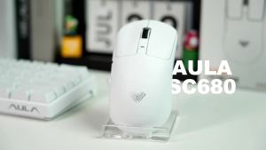 AULA | AULA SC680 Wireless Gaming Mouse Tri-Mode 2.4G USB-C BT5.2 PAW3395 8K Polling 26K DPI Lightweight Rechargeable for PC Laptop Mac