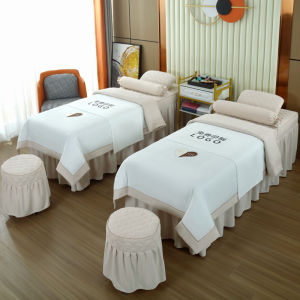 หรูหรา Pure Color Cloud ผ้าไหม ผ้าฝ้าย ชุดเครื่องนอนความงามสี่ชิ้นนวดผ้าปูที่นอนสําหรับ Salon Professional ใช้