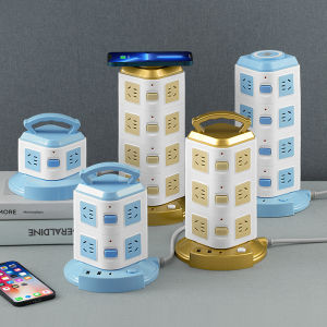 Multi-Function Tower Type Socket with USB Wireless Charging Desktop Office Line Board Multiple Positions Strong Electric Current