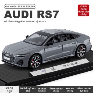CHEZHI | Mô Hình Xe Hơi Thể Thao Sedan Audi RS7 Bằng Hợp Kim Đen Samurai Chính Hãng