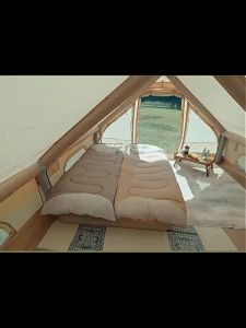 Primitive ถุงนอนตั้งแคมป์แบบพกพาท่องเที่ยวกลางแจ้งเดินป่า ผ้าฝ้ายปลอดภัย ขนาดเล็กน้ำหนักเบา เดี่ยวกันน้ำสี่เหลี่ยม พร้อมแคมป์กลางแจ้ง