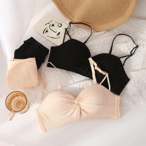 LaTeX Intimates Female Small Breast Push up Push up Push-up Seamless Comfort Breathable Underwired Breast Holding Bra Set