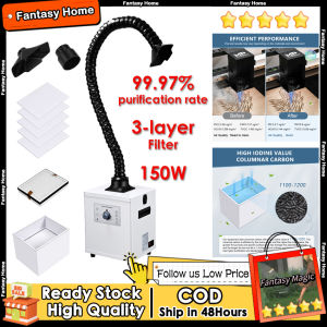 ⭐In Stock⭐150W Commercial Grade Smoke Purifier & Fume Extractor - 3-Stage HEPA H13 Filter 99.97% Purification Efficiency Ultra Quiet 45dB For Welding Stations Laser Engravers Industrial Workshops