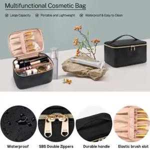 Large Capacity PU Waterproof Toiletry Storage Bag Womens Fashion Travel Portable Cosmetics Bag for Women Men
