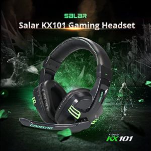 【CYT】 Salar X-Shark Over-the-Ear Gaming Headset (Black green/Pink/Purple) Online Class Headset Noise Cancellation Mic with Built-in Noise Reduction Headphones for PC Laptop