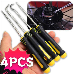 4PCS Car Oil Seal Screwdriver Set Heterotypic Bicycle Seal O-Ring Disassembly Tower Base Spring Oil Seal Hook Puller Car Repair Tools