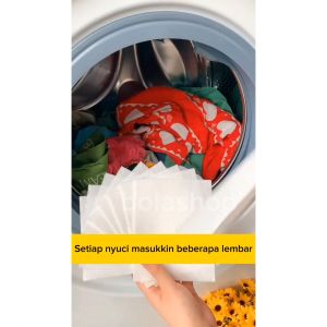 Kertas Penyerap Warna Cucian Laundry Anti Luntur Mesin Cuci