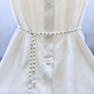 Ikat Pinggang Wanita Sabuk Mutiara Sintetis Belt Rantai Fashion