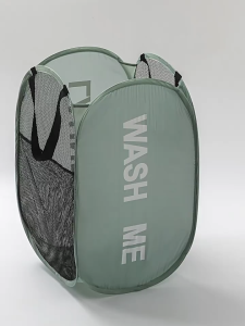 ตะกร้าผ้าพับได้ ตะกร้าผ้าพับได้ ตะกร้าตาข่ายมัลติฟังก์ชั่น เก็บเสื้อผ้า พับเก็บสะดวก แบบตาข่ายยืดหยุ่นจุของได้เยอะ