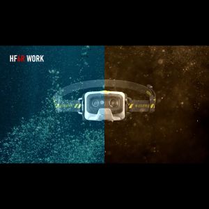 Ledlenser ไฟฉายคาดหัว HF6R Work: ล็อกบนหมวกนิรภัยได้