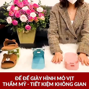 PVN75146 Đế Để Giày Dép Hình Mỏ Vịt | Giá Để Giày Điều Chỉnh Độ Cao | Khay Kê Giày Tiết Kiệm Không Gian Tủ Giày