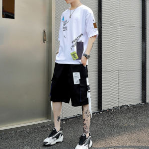 Teenage Summer Casual Short Sleeve Set Boys Sports Clothes High School Middle School Students Match Handsome Big Children Summer Outfits