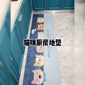 พรมปูพื้นในห้องครัว ชุดเซ็ทพรม พรมเช็ดเท้า นิ่ม ซับน้ำได้ดี แห้งเร็ว มีจุดกันลื่นด้านล่างพรม (จำหน่ายเป็นเซ็ต 1แถม1)