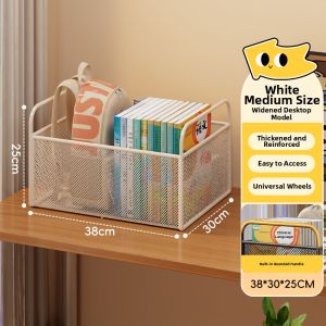 MENGBINFEN | Movable Large Capacity Book Storage Shelf With Wheels