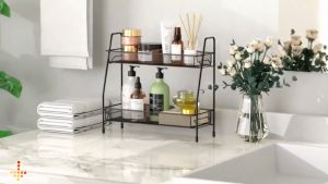 Desktop Storage Rack Kitchen Seasoning Rack Bathroom Double Layer Finishing Rack