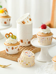 High Temperature Resistant Baking Paper Cups with Roll Edge for Mini Muffins Specialized for Oven Use Kitchen Cooking Tools