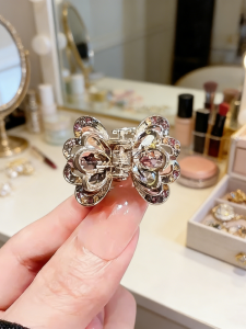 HANXIUYU | Elegant Crystal Butterfly Hair Clamp Small Size
