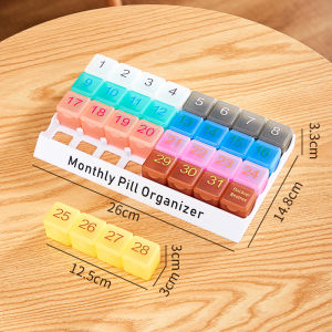 Portable Large Capacity Monthly Pill Box for Elderly by YYIEDERNG/Yiting Food Grade PP ABS Material Ideal for Home Storage