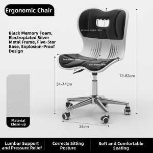 FWTDF | Home Office Computer Chair Desk Adjustable Swivel Study Chair