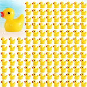 100/200 Pcs Mini Resin Ducks Bulk Tiny Ducks Set for Potted Miniature Decoration Garden Dollhouse Cake Decoration DIY Party Toys