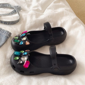 Outdoor Casual Non-slip Soft Bottomed Cover-toe Gem Colorful Summer New Cooler Shoes