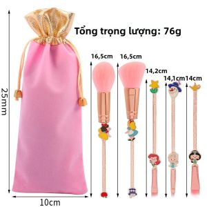 Bộ Cọ Trang Điểm Anime Cosplay 5 Cái/bộ - Bạch Tuyết Nàng Tiên Cá Elsa Lọ Lem Jasmine Dụng Cụ Trang Điểm Nữ