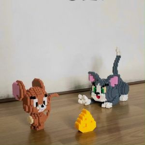 PAIFU cat and mouse Building Blocks Diamond Building Block Education Assembly Education Miniature Diamond Blocks Compatible with All Major Brands Childrens Gifts