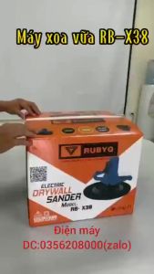 Máy Xoa Hồ Vữa Trát Tường Chà Nhám RUBYQ Đa Năng 380MM 2 Tay Cầm Siêu Nhanh Điều Chỉnh 6 Tốc Độ Có Đèn Pin