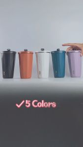 New Tyeso Tumbler 600ml Retractable Straw Coffee Mug With 6x Free Gifts 304 Stainless Steel Double Wall Insulated Thermos Flask Coffee Mug Water Bottle Cup Botol Air With Straw 保温杯保温瓶