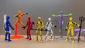 10pcs Lucky 13 Action Figure 3D Dummy 13 Robot Toy Movable Joints Toy Movable Figures Mechanical