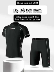 Đồ bơi nam đồ bơi cho nam tay ngắn quần lửng chính hãng YUKE kiểu dáng thể thao mẫu mới 2023 Angel Kids